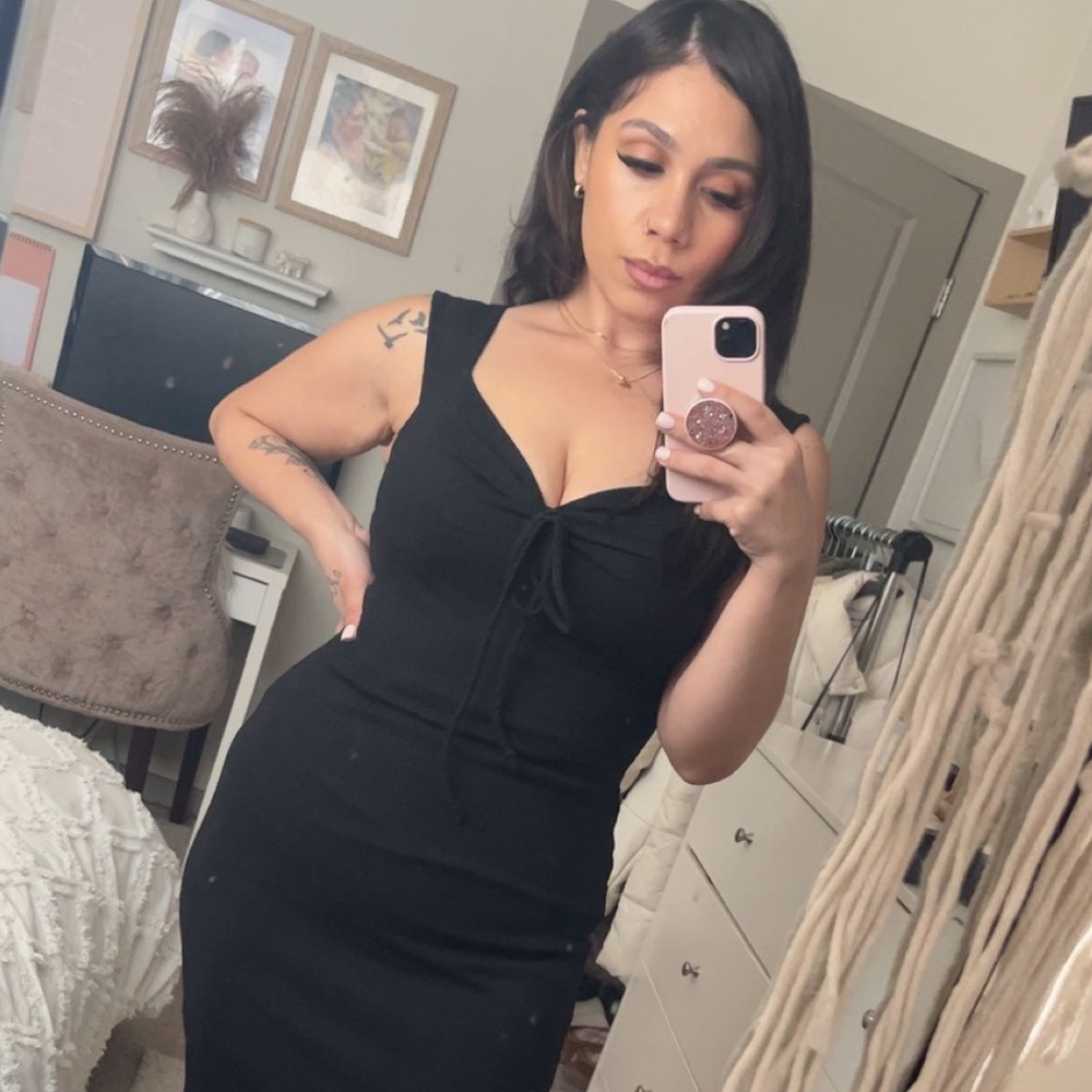 Black Ankle Length Dress